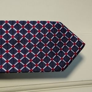 Men's Club Room (4 available) slate grey dark red silver 50" silk woven neck tie